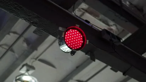 Flickering spotlight in a room Stock Footage 204975454