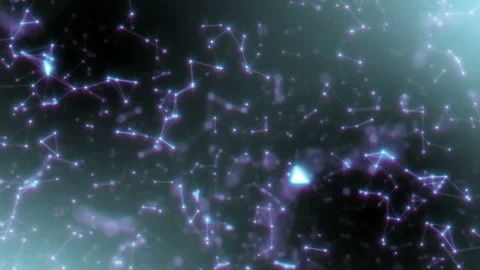 Flickering star light. Star constellation. Background with particles and plexus Stock Footage 114804899
