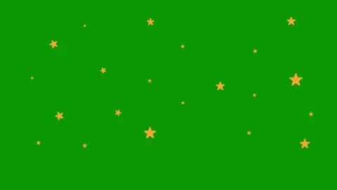 Flickering stars on space looping animation on green background Stock Footage 340084347