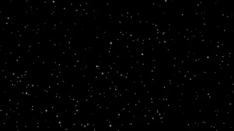 Flickering of tiny stars in the sky on dark screen Stock Footage 341113227