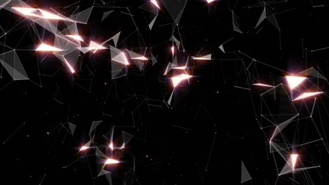 Flickering triangles. Dolly zoom. Frame of particles. Approximation and distance Stock Footage 95998325