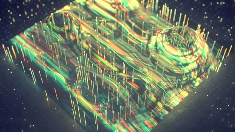 Flickering wave form with glitch effect ... | Stock Video | Pond5
