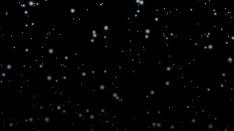Flickering white dots float and swirl on a black backdrop in motion Stock Footage 327572143