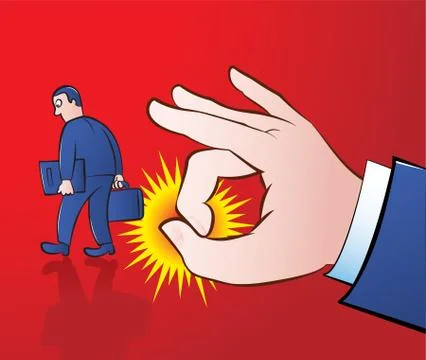 Flicking away 스톡 일러스트