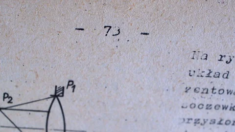 Flicking Through Old Typescript Book Page Numbers Close-up Video stock 118534680