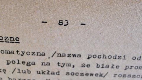 Flicking Through Old Typescript Book Page Numbers Close-up Stock Photos