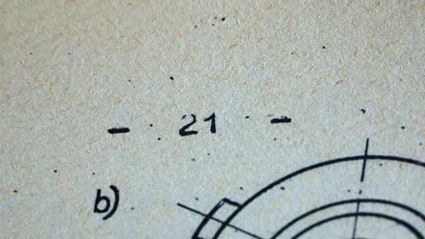 Flicking Through Old Typescript Book Page Numbers Close-up Stock Photos