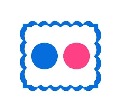 Flickr logo. Flickr is an image hosting video hosting website, photo sharing  Stock Illustration