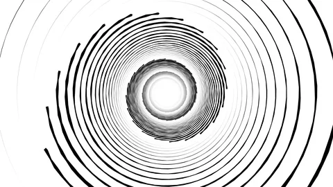 Flight in 3d abstract rib tunnel drawing motion graphics animation background Stock Footage 105966409
