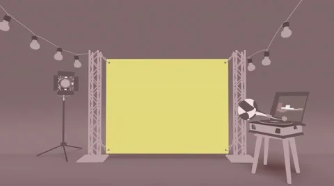 Flight 3D camera for 2D STAGE Stock Footage 50324918