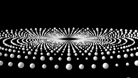 Flight in 3d particles abstract tunnel motion graphics animation background new Stock Footage 105974402
