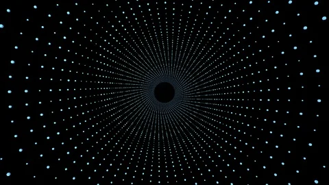 Flight in 3d polygon particles abstract digital tunnel drawing motion graphics Stock Footage 105972144