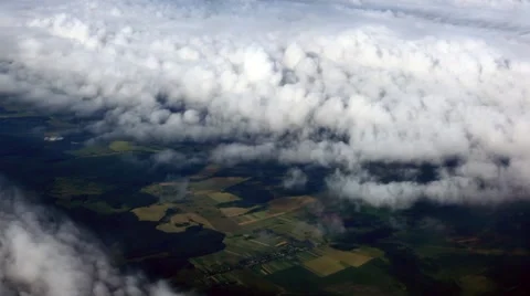 Flight above beautiful clouds and earth Vidéo 52052077