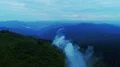 The flight above the beautiful evening mountain 4k or 4k+ Resolution