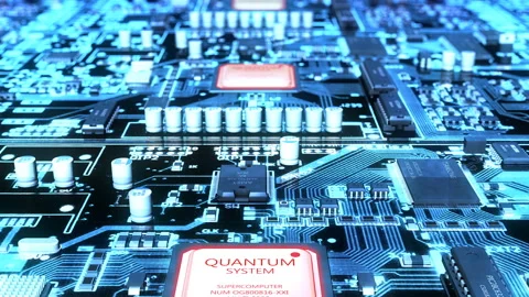 Flight above circuit board vs glitch and bug, loop Stock Footage 87318161