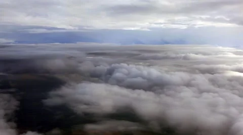Flight above clouds backgroound Stock Footage 52274233
