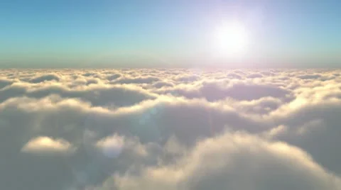 Flight above the clouds Stock Footage