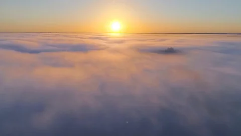 Flight above the clouds Stock Footage 113761943