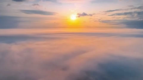 Flight above the clouds Stock Footage 132204429