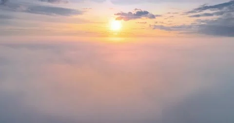 Flight above the clouds Stock Footage 132368473