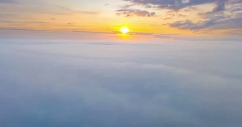 Flight above the clouds Stock Footage 132659423