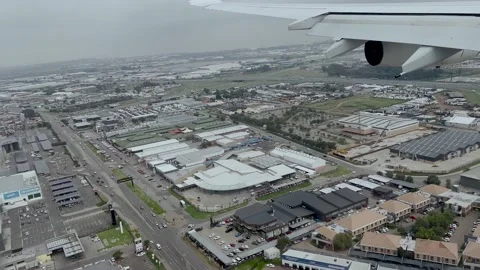 Flight above the clouds with a passing plane from Zurich to Johannesburg 스톡 동영상 195293394