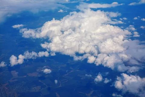 Flight above clouds Stock Photos