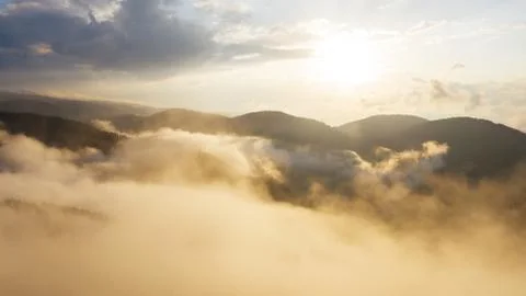Flight above the clouds. Stock Photos