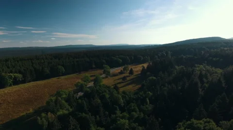 Flight above the countryside Stock Footage 67495243
