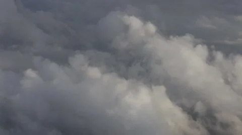 Flight Above  dark Clouds Stock Footage 52638612