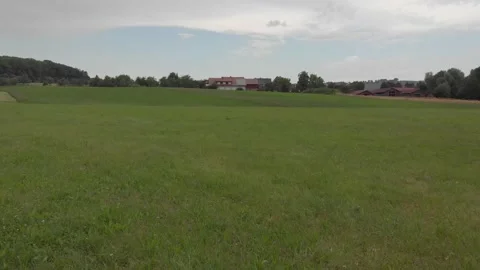 Flight above a field with drone Stock Footage 199936096