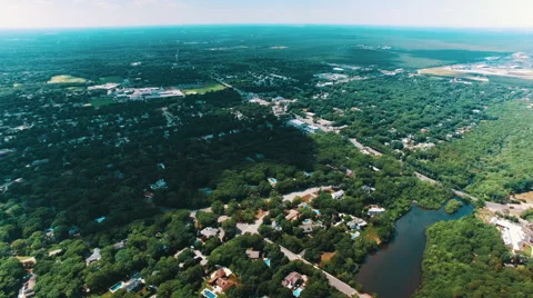 Flight above the Hamptons Stock Footage 67529584