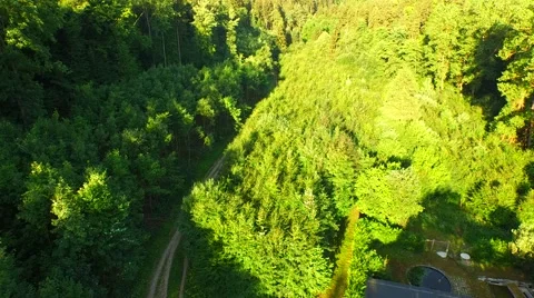 Flight above mountain river Stock Footage 52461874