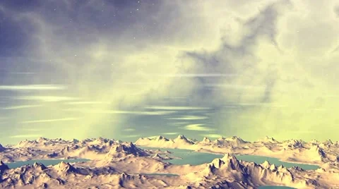 Flight above mountains. 3d animation Stock Footage 43518765
