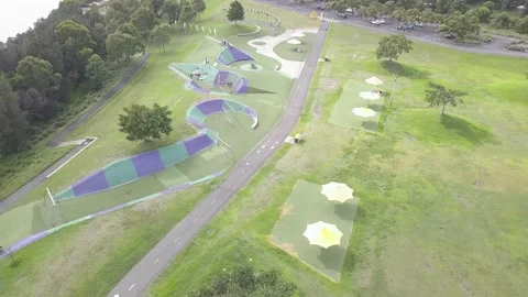 Flight above a park while corona  crysis in Sydney Australia. Captured 動画素材 130688145