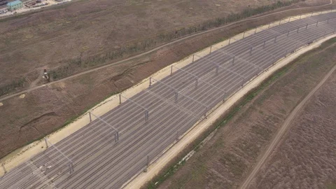 Flight above railways hub Stock-Footage 123763463