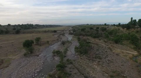 Flight above river Stock Footage 56399125