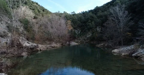 Flight above the river Stock Footage 101740304