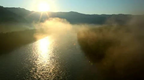 Flight above river HD Stock Footage 11498909