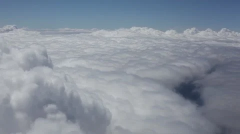 Flight above thick clouds Stock Footage 52844248
