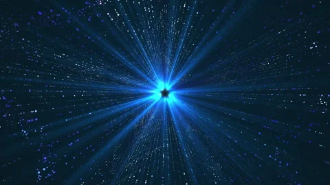 Flight to an abstract five-pointed star Video stock 251706331