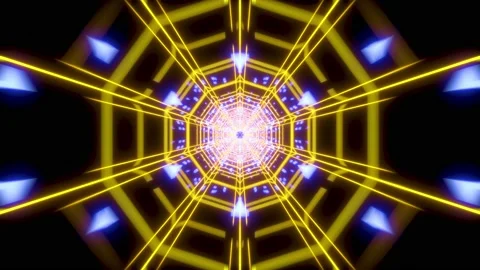 Flight in abstract sci-fi tunnel Stock Footage 160569663