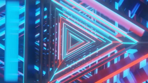 Flight in abstract tunnel seamless loop, vj loop 스톡 동영상 165612405