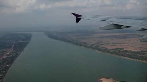 Flight aerial passenger perspective Stock Footage 23030585