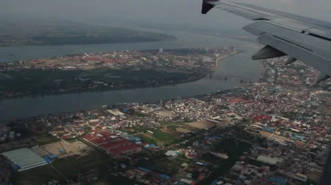 Flight aerial passenger perspective Stock Footage 23033264