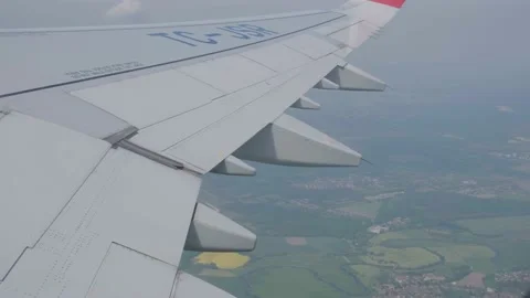 Flight from an airplane window Stock Footage 194922792
