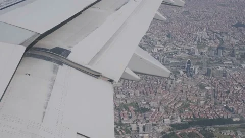 Flight from an airplane window Stock Footage 194924488