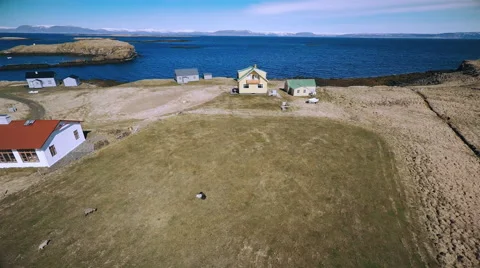 Flight along the coast Stock Footage 53343719