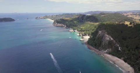 Flight Along Coast Stock Footage 127878597