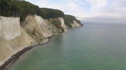 Flight Along Coast Line Of Rügen Island Stock Footage 36836699
